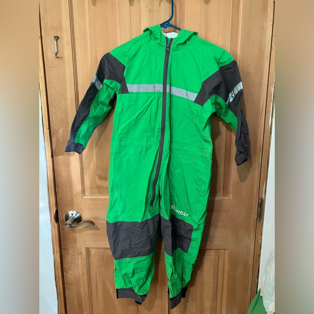 Oaki One-piece Rain/Trail Suit, Green, Size 6/7